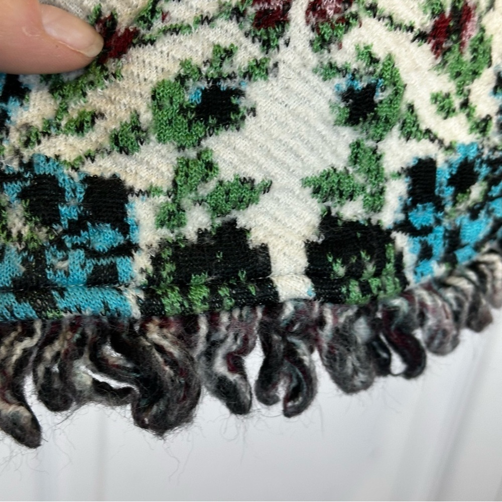 Aldo Martins Barcelona Floral Intarsia Knit Cardigan Wool Blend Size S/M - Picture 5 of 13